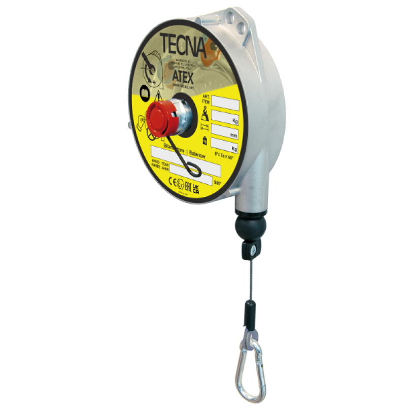 Federzug Typ 9350 ATEX, 10.0 - 14.0 kg, 2.5 m, mit Arretierung (kann ausgeschaltet werden)