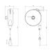 Équilibreur TypE 9348-45, 6.0 - 8.0 kg, 4.5 m, Dispositif de blocage du tambour intégré (peut être désactivé)