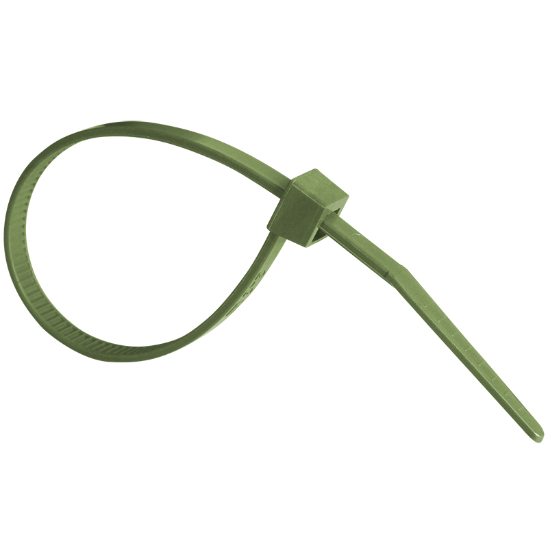 Kabelbinder säurebeständig grün 370 x 4.8 mm / Beutel à 100 Stk. / Chemie-Industrie